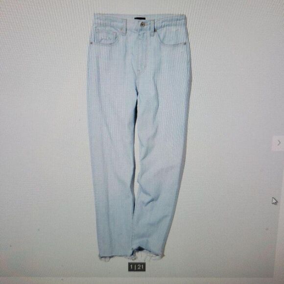 Uniqlo Ankle Distressed Blue Jeans Women's 24" High Waisted - Picture 11 of 11